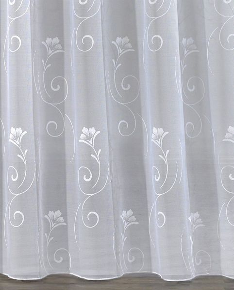 Weckbrodt Gardine Lilly (1 St), Smokband, halbtransparent, Jacquard, Jacquard, strukturiert, Allover, Beschwerungsband, halbtransparent