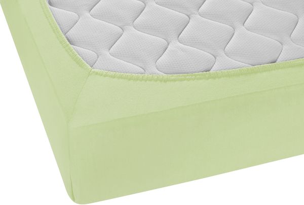 biberna Feinjersey-Spannbetttuch 0077144, pistaziengrün, 1x 90x190 cm - 100x200 cm Bild 2