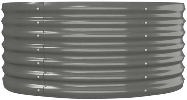 vidaXL Hochbeet Verzinkter Stahl 152x80x36 cm Grau 318914 Bild 3
