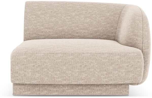 Micadoni Eckmodul Miley 1-Sitzer Rechts Chenille Eden Beige