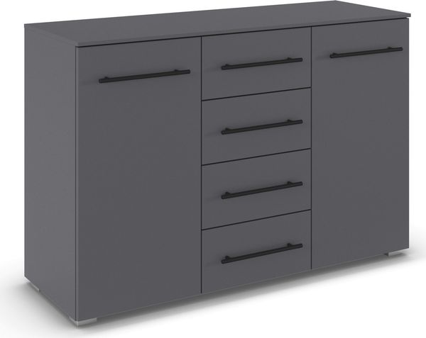 rauch Kombikommode Sideboard Schubladenkommode AVOLA mit Dekorfront (Breite 120 cm inkl. Soft-Close-Funktion), vier große Schubladen und 2 Türen, mit 4 Einlegeböden MADE IN GERMANY
