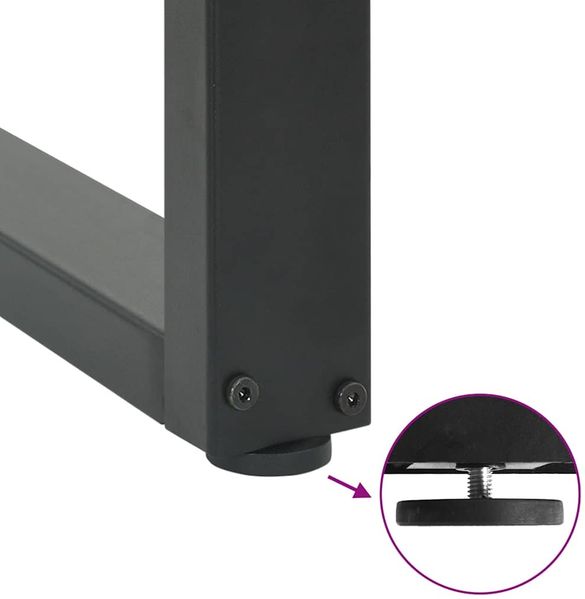 vidaXL Konsolentischbeine U-Form 2 Stk. Anthrazit 38x(72-73) cm Stahl 4013174 Bild 9