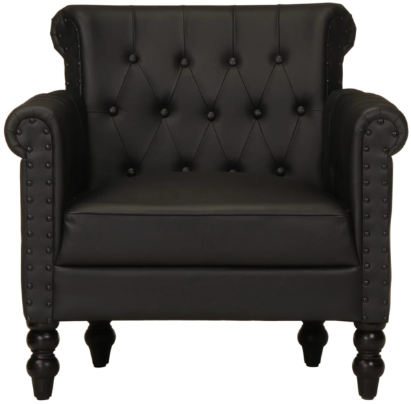 vidaXL Sessel Schwarz Echtes Ziegenleder [288288]