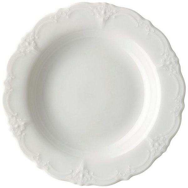 Suppenteller 24 cm/Fa Baronesse Weiss Hutschenreuther Suppenteller - Mikrowelle geeignet, Spülmaschinenfest