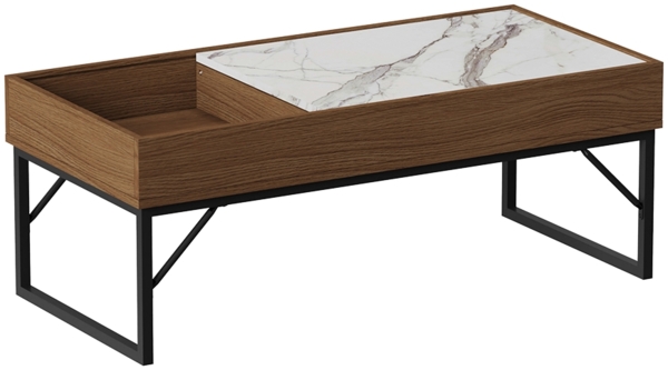 Vicco Couchtisch Nussbaum 105x50 cm, Lunero