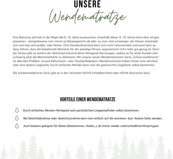 Schwarzwaldmarie Anna – 7-Zonen-Taschenfederkern mit 1000 Federn, Wendefunktion und Viscoauflage, Größe: 90 x 190 cm, Härtegrad: Mittelfest / Fest (H3/H4) Bild 5