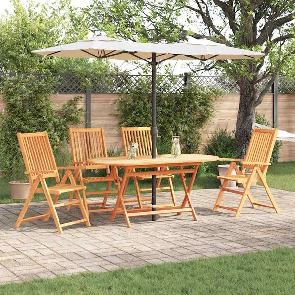 vidaXL Garten Essgruppe 5 pcs Braun Massivholz Akazie 3375726