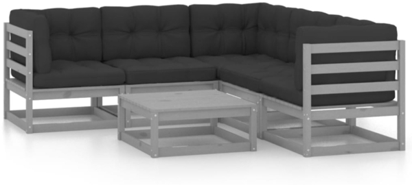 vidaXL 6-tlg. Garten-Lounge-Set mit Kissen Massivholz Kiefer 3076781 Bild 8