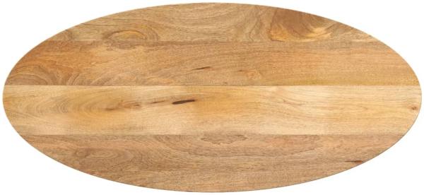 vidaXL Tischplatte 110x40x2,5 cm Oval Massivholz Mango 370841