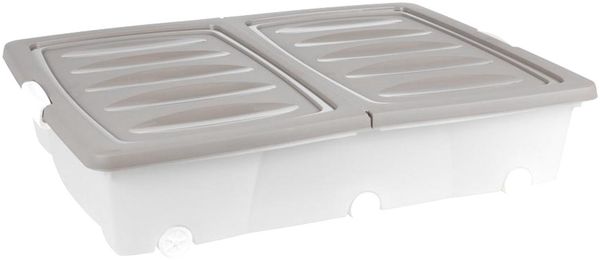 Rollenbox mit Klappdeckel Aufbewahrungsbox Unterbett-Rollbox Aufbewahrungskiste
