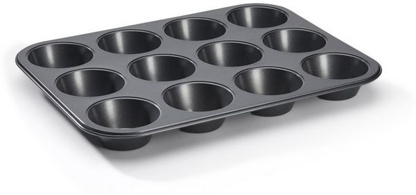 de Buyer Backform Patisserie, Backblech für 12 Muffins - Stahl mit Antihaftbeschichtung