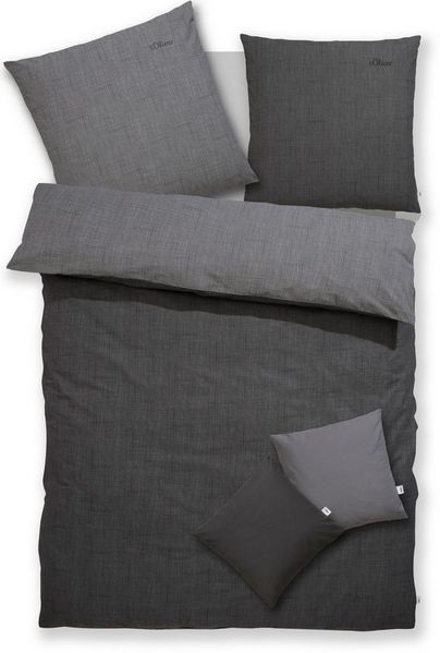 s.Oliver Wendebettwäsche MELINDA mit feiner Melange-Struktur, Baumwolle, Renforcé, 2 teilig, Markenbettwäsche mit GRATIS-Zugabe: 2x Kissenhülle, mit Reißverschluss