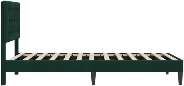 vidaXL Bettrahmen mit Kopfteil Dunkelgrün 100 x 200 cm Samt 42027645 Bild 5