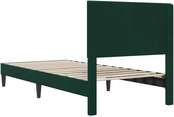 vidaXL Bettrahmen mit Kopfteil Dunkelgrün 100 x 200 cm Samt 42027645 Bild 6