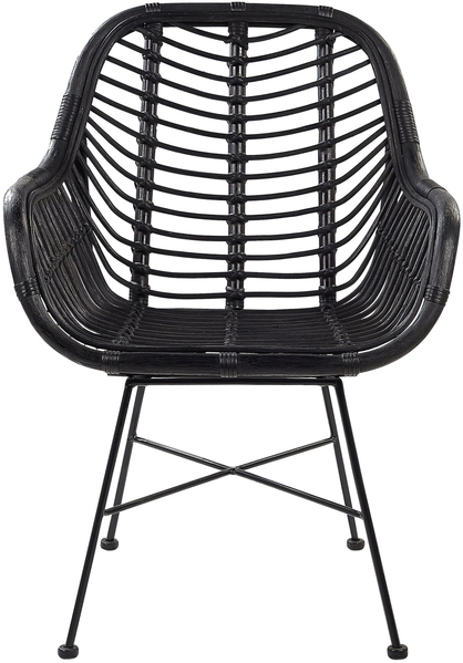 Rattanstuhl schwarz CANORA Bild 5