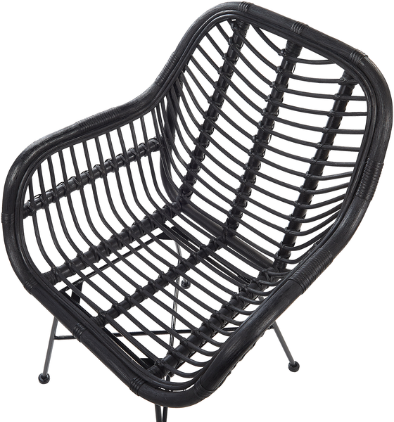 Rattanstuhl schwarz CANORA Bild 6
