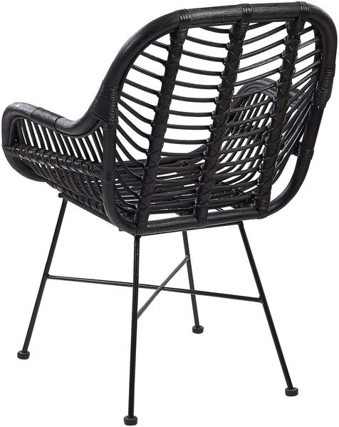 Rattanstuhl schwarz CANORA Bild 4
