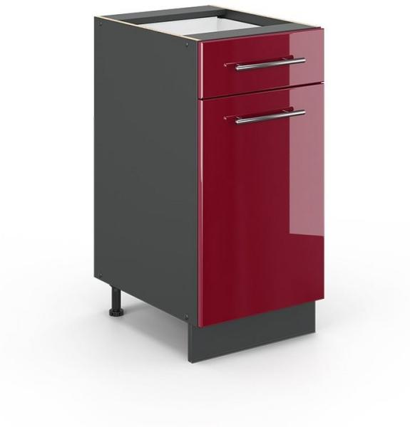 Vicco Schubunterschrank 40cm Fame-LINE (Bordeaux Hochglanz)