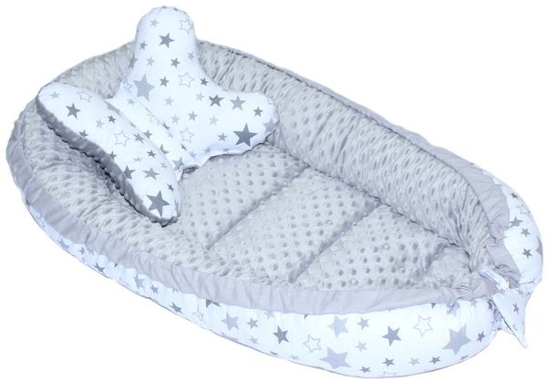 Primawela Bettnestchen Baby MINKY Nestchen Kokon Kuschelnest Kissen Decke Schmetterlingkissen