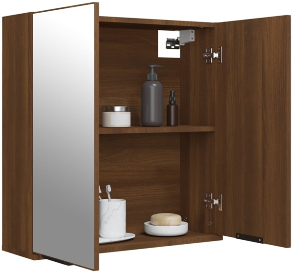 vidaXL Bad-Spiegelschrank Braun Eichen-Optik 64x20x67 cm 817068 Bild 10