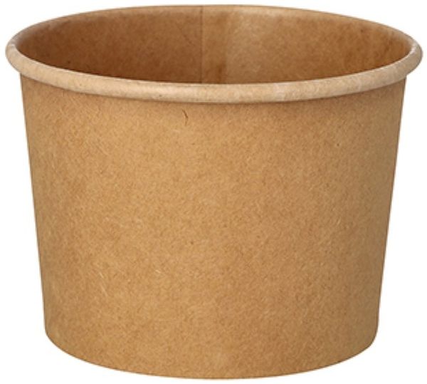25 Suppenbecher, Pappe 350 ml Ø 9,8 cm · 7 cm braun