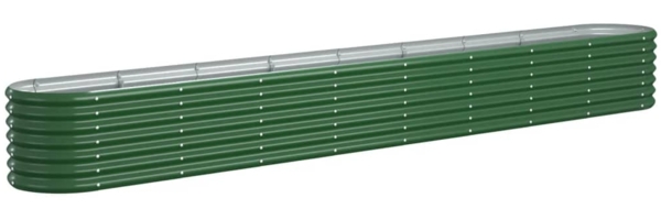 vidaXL Hochbeet Verzinkter Stahl 332x40x36 cm Grün 318883