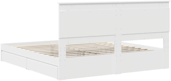 vidaXL Aufbewahrungsbett mit Kopfteil Weiß 180x200 cm Holzwerkstoff 3410224 Bild 9