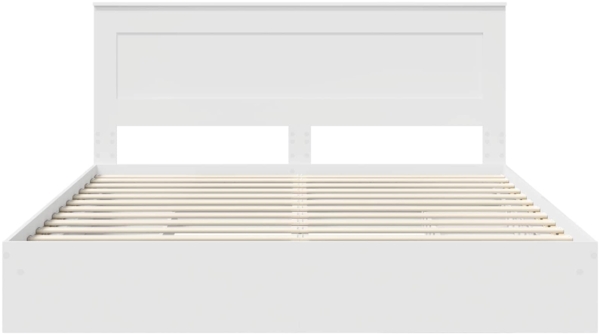 vidaXL Aufbewahrungsbett mit Kopfteil Weiß 180x200 cm Holzwerkstoff 3410224 Bild 7