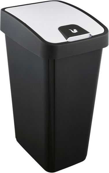 Keeeper 'Magne' Abfalleimer, Kunststoff, Anthrazit / Weiß, 45 Liter