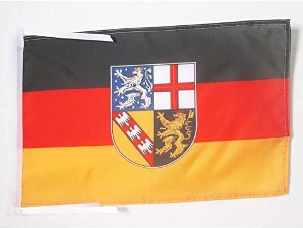 AZ FLAG - Flagge Saarland - 45x30 cm Mit Kordel - Saarland Fahne 30x45 Cm - Flaggen