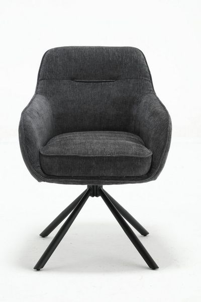 More2Home 4-Fußstuhl Design-Stuhl MCAM-1, Federkern, drehbar, anthrazit