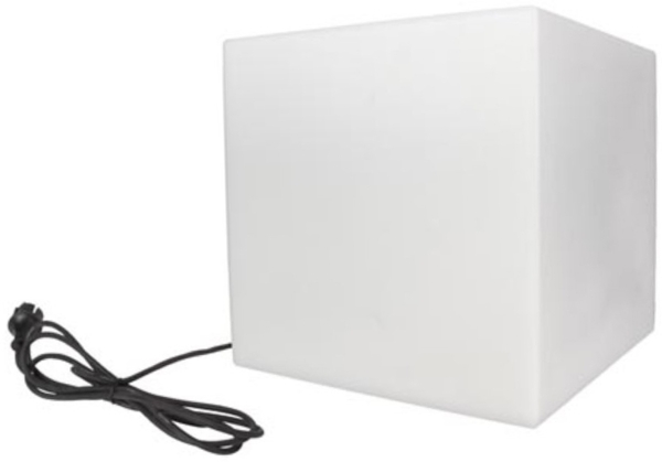 Gartenleuchte Würfel mit Erdspieß & 3m Kabel, IP65 - 30x30cm Bild 2