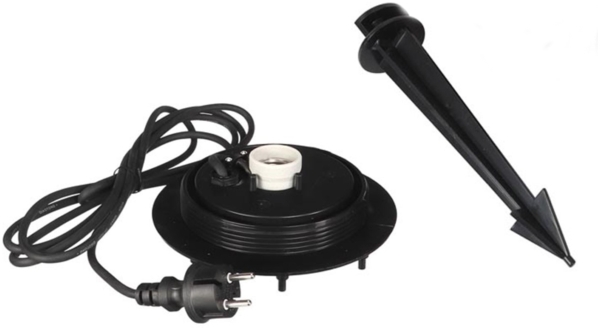 Gartenleuchte Würfel mit Erdspieß & 3m Kabel, IP65 - 30x30cm Bild 5