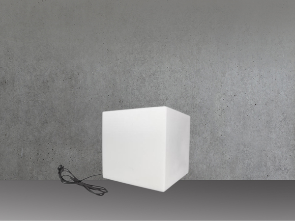 Gartenleuchte Würfel mit Erdspieß & 3m Kabel, IP65 - 30x30cm Bild 3