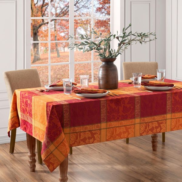 Elrene Home Fashions Jacquard-Tischdecke aus gewebter Baumwolle, rechteckig, 152,4x213,4 cm