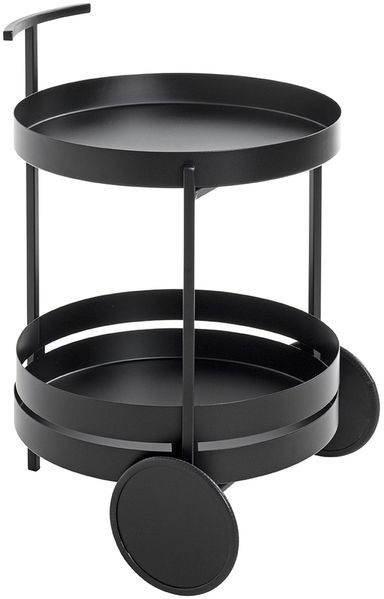 Servierwagen >37582< in schwarz, Metall - 62x42cm (HxD)