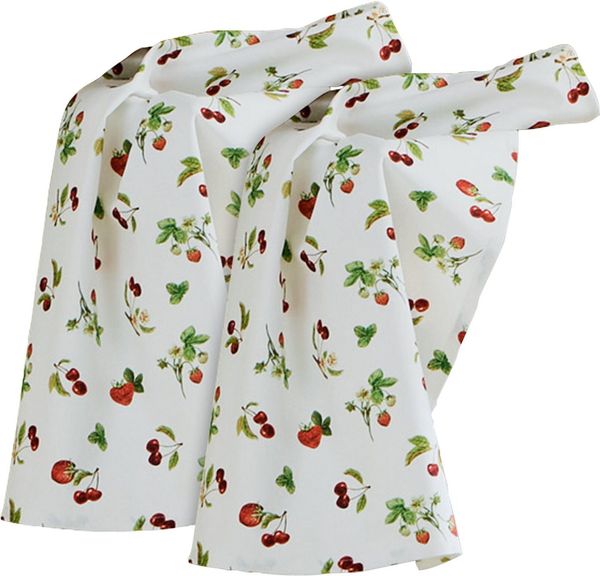 REDBEST Geschirrtuch Geschirrtuch 2er-Pack, Baumwolle Motiv: Früchte