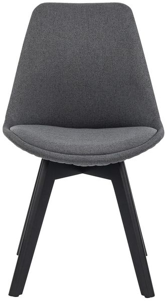 SalesFever 2er-Set Esszimmerstuhl mit Wabensteppung, Textil/Holz, L = 49 x B = 56,5 x H = 84 grau