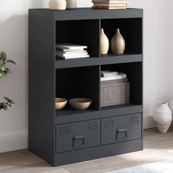 vidaXL Highboard Anthrazit 67x39x95 cm Stahl 841801