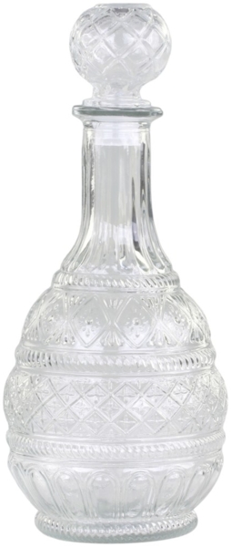 Chic Antique Glas Karaffe mit Muster H 28cm 61067400