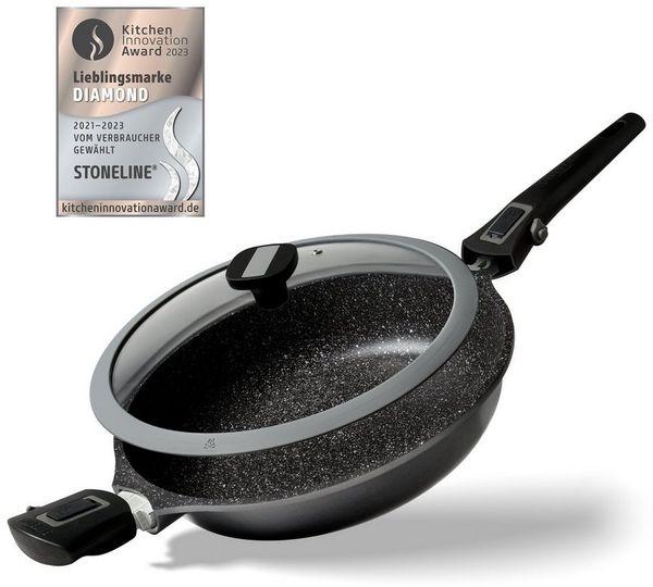 STONELINE Schmorpfanne Imagination PLUS, Aluminiumguss, Steinpartikel-Beschichtung, Ø 28 cm, Induktion