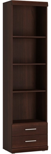 Regal Wohnzimmer schmal 50 cm Nussbaum IMPERIA-129