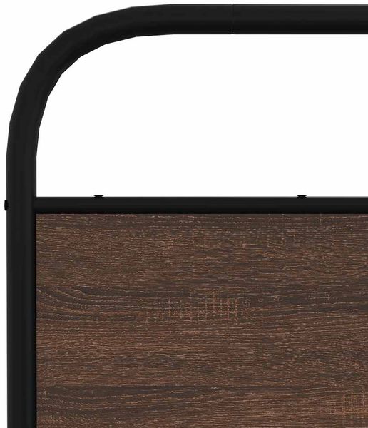 vidaXL Metallbett ohne Matratze Braun Eichen-Optik 137x190 cm 3318660 Bild 8