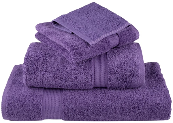 vidaXL 6 tlg. Premium-Handtuch-Set SOLUND Lila 600 g/m² 137562 Bild 3