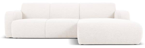 Micadoni Ecksofa Molino 4-Sitzer Rechts Boucle Weiß