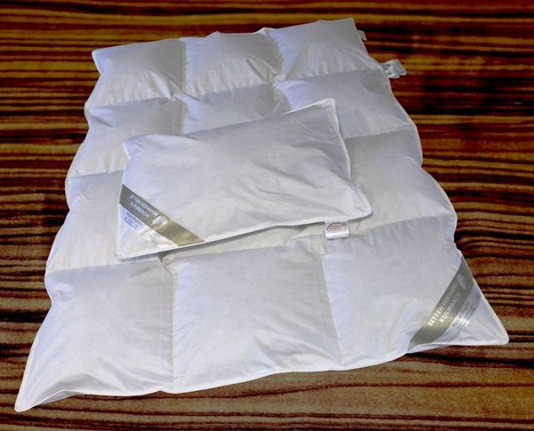 2 x Set Luxus Kinder Ganzjahresdecke Daunendecke 100x135 + Kissen 40x60 4. tlg.