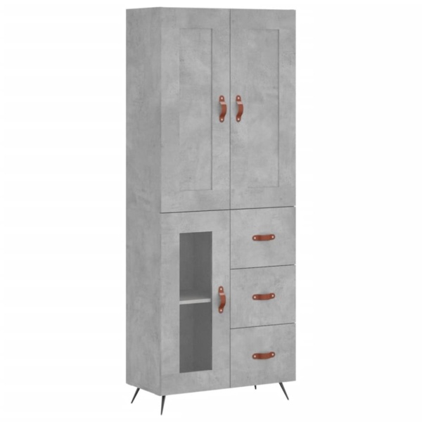 vidaXL Highboard Betongrau 69,5x34x180 cm Holzwerkstoff 3199917 Bild 11