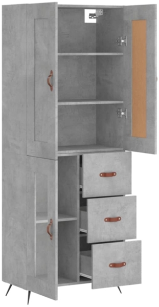 vidaXL Highboard Betongrau 69,5x34x180 cm Holzwerkstoff 3199917 Bild 7