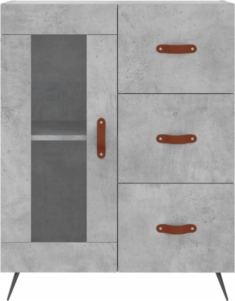 vidaXL Highboard Betongrau 69,5x34x180 cm Holzwerkstoff 3199917 Bild 2