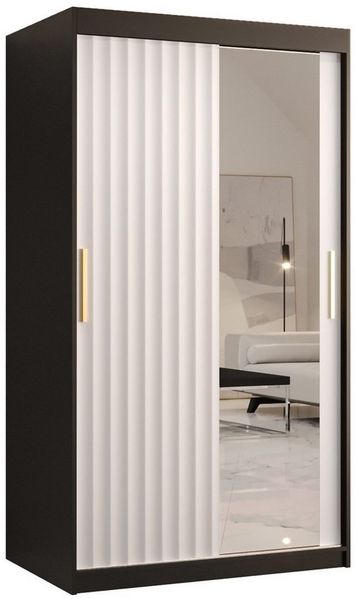 ABIKS MÖBEL Schwebetürenschrank RIFLO WAVE 2 Schlafzimmerschrank - mit Schiebetüren, Kleiderstange
